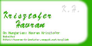 krisztofer havran business card